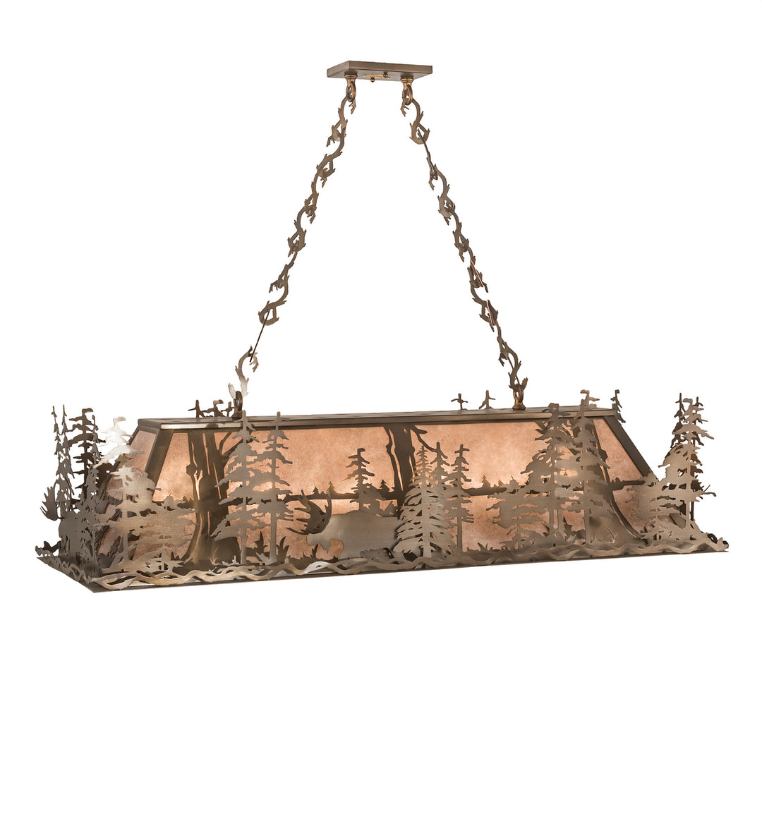Meyda Tiffany Moose Through The Trees 13443 Pendant Light - Antique Copper