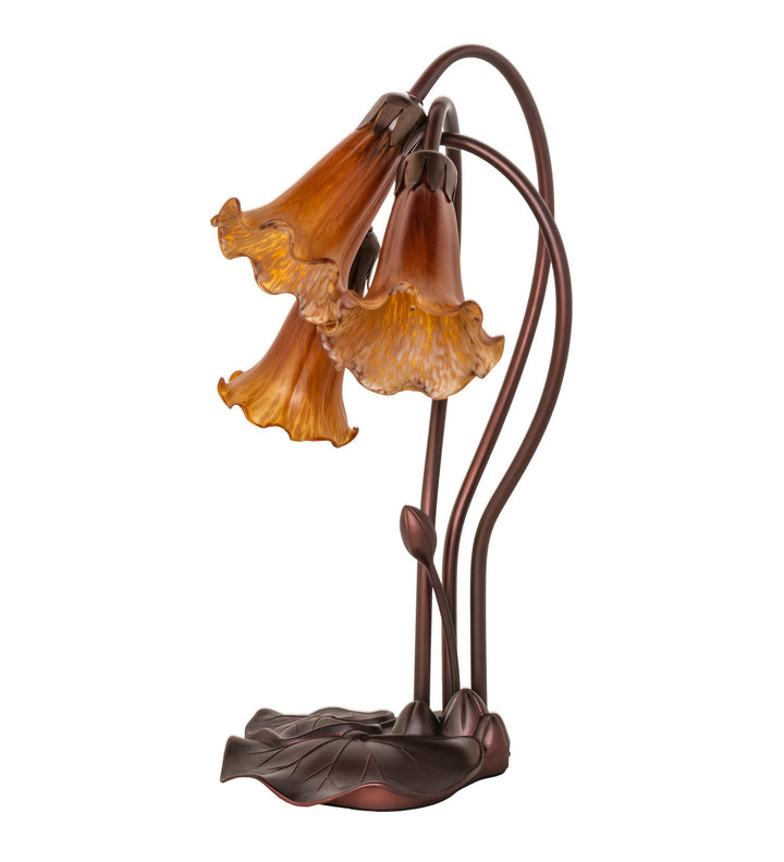 Meyda Tiffany Lighting 13636 Amber Three Light Accent Lamp Lamp Bronze / Dark