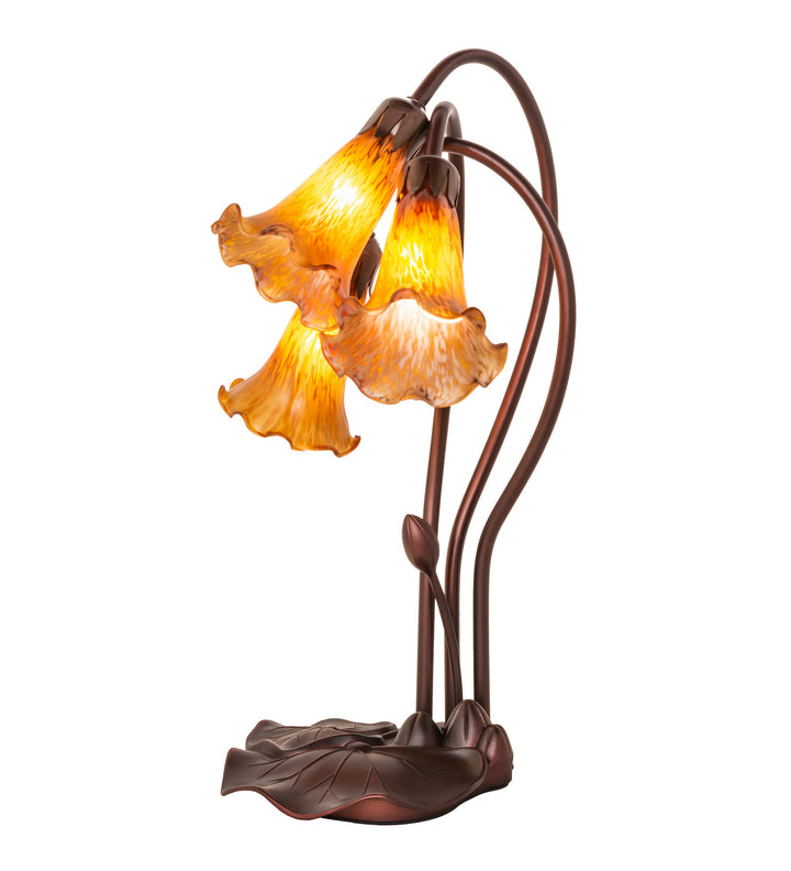 Meyda Tiffany Lighting 13636 Amber Three Light Accent Lamp Lamp Bronze / Dark