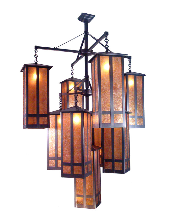 Meyda Tiffany Church Street 13793 Chandelier Light - Craftsman Brown