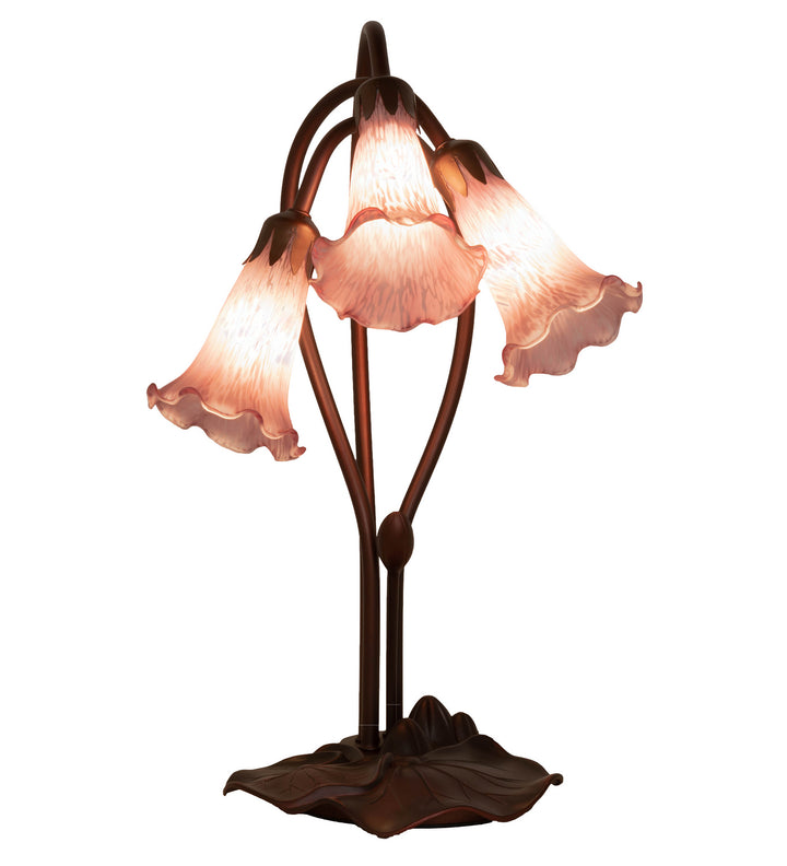 Meyda Tiffany Lighting 13863 Lavender Three Light Accent Lamp Lamp Bronze / Dark