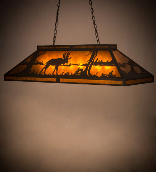 Meyda Tiffany Moose & Black Bear 180799 Pendant Light - Wrought Iron