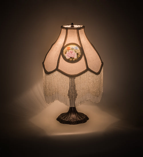 Meyda Tiffany Lighting 18092 Reverse Painted Four Light Table Lamp Lamp Bronze / Dark