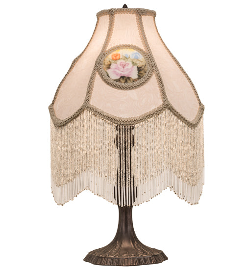 Meyda Tiffany Lighting 18092 Reverse Painted Four Light Table Lamp Lamp Bronze / Dark