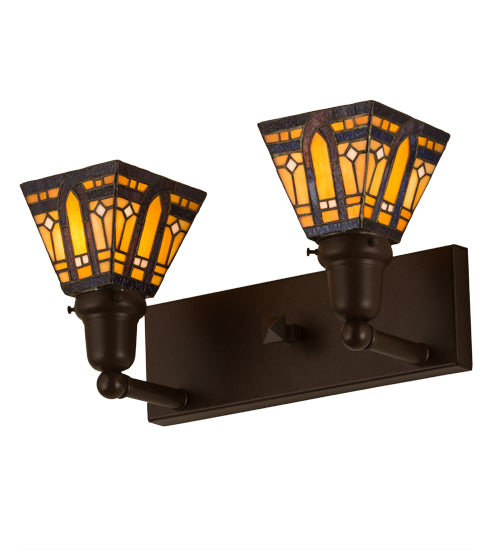 Meyda Tiffany Sierra Prairie Mission 180978 Bath Vanity Light 16 in. wide - Cafe-Noir