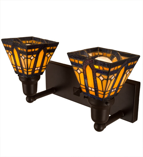 Meyda Tiffany Sierra Prairie Mission 180978 Bath Vanity Light 16 in. wide - Cafe-Noir