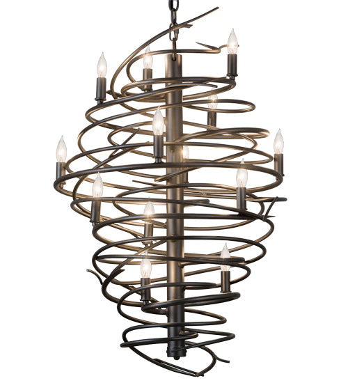 Meyda Tiffany Cyclone 181100 Chandelier Light - Vintage Copper