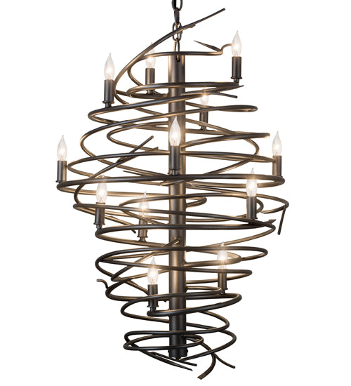 Meyda Tiffany Cyclone 181100 Chandelier Light - Vintage Copper