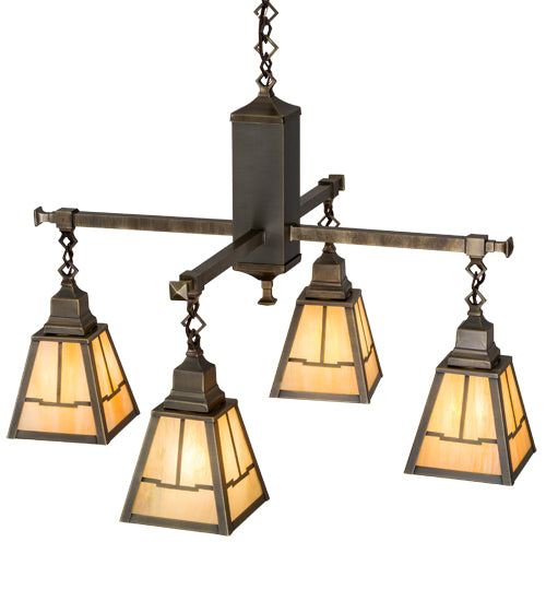 Meyda Tiffany Valley View 181230 Chandelier Light - Antique Brass
