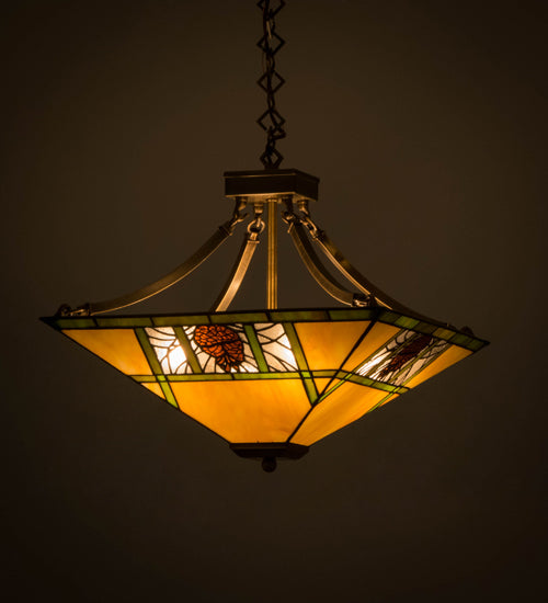 Meyda Tiffany Pinecone Ridge 181232 Pendant Light - Antique Brass