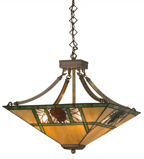 Meyda Tiffany Pinecone Ridge 181232 Pendant Light - Antique Brass