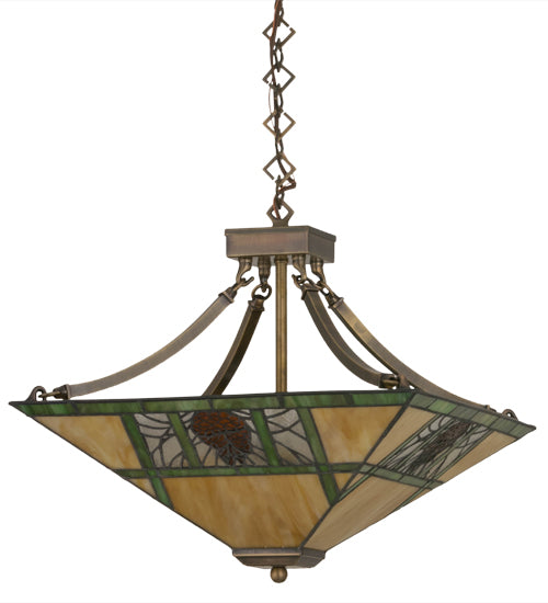 Meyda Tiffany Pinecone Ridge 181232 Pendant Light - Antique Brass