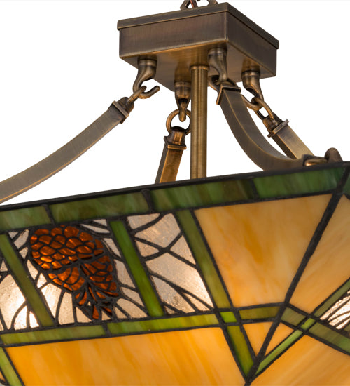 Meyda Tiffany Pinecone Ridge 181232 Pendant Light - Antique Brass