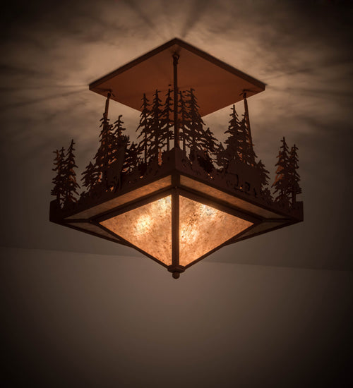 Meyda Tiffany Wildlife At Pine Lake 181393 Ceiling Light - Rust