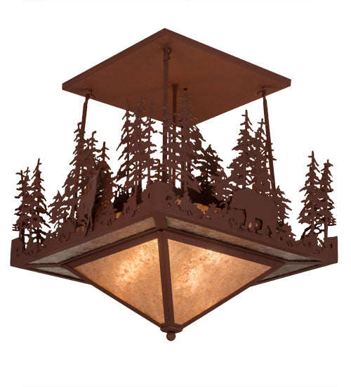 Meyda Tiffany Wildlife At Pine Lake 181393 Ceiling Light - Rust