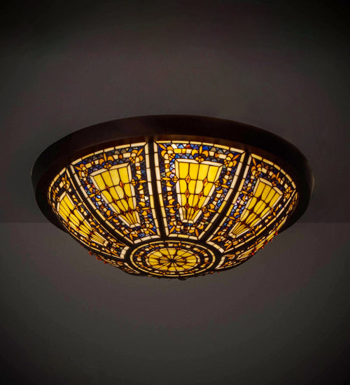 Meyda Tiffany Fleur-De-Lis 181416 Ceiling Light - Mahogany Bronze
