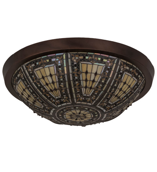 Meyda Tiffany Fleur-De-Lis 181416 Ceiling Light - Mahogany Bronze