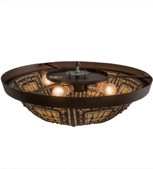 Meyda Tiffany Fleur-De-Lis 181416 Ceiling Light - Mahogany Bronze