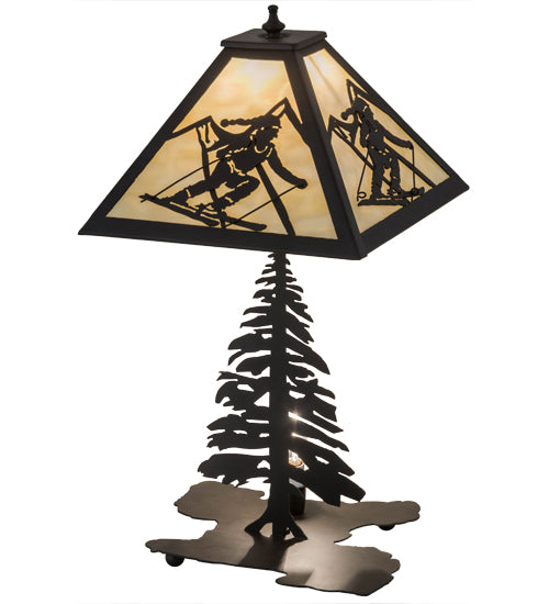 Meyda Tiffany Lighting 181467 Alpine Two Light Table Lamp Lamp Bronze / Dark