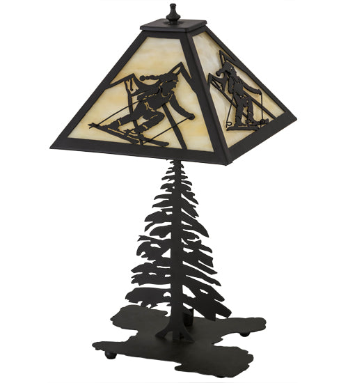 Meyda Tiffany Lighting 181467 Alpine Two Light Table Lamp Lamp Bronze / Dark