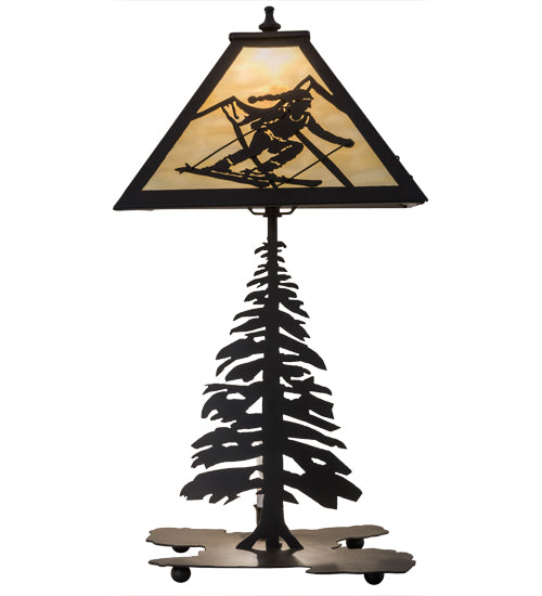 Meyda Tiffany Lighting 181467 Alpine Two Light Table Lamp Lamp Bronze / Dark