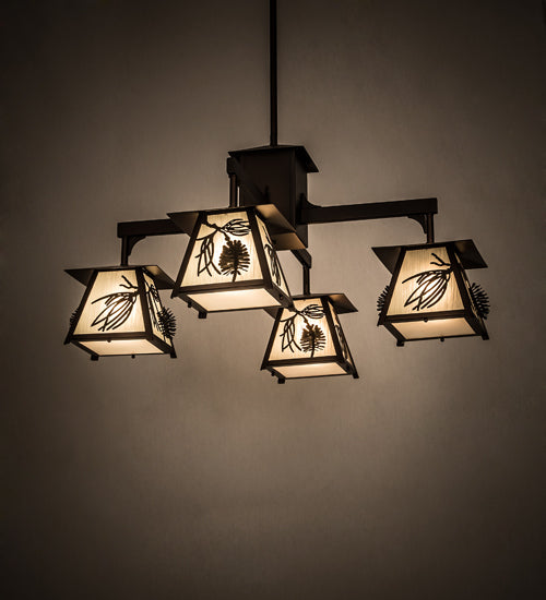 Meyda Tiffany Scotch Pine 181548 Chandelier Light - Mahogany Bronze
