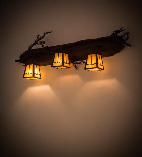 Meyda Tiffany Pine Branch 181549 Bath Vanity Light 36 in. wide - Cafe-Noir