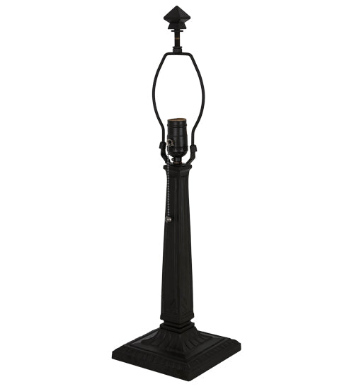 Meyda Tiffany Lighting 181590 Winter Pine One Light Table Lamp Lamp Bronze / Dark