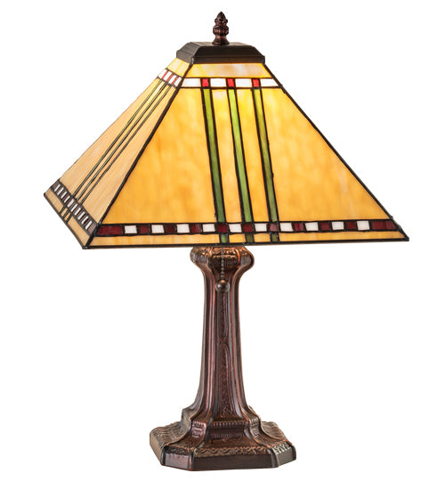 Meyda Tiffany Lighting 181598 Prairie Corn One Light Table Lamp Lamp Bronze / Dark