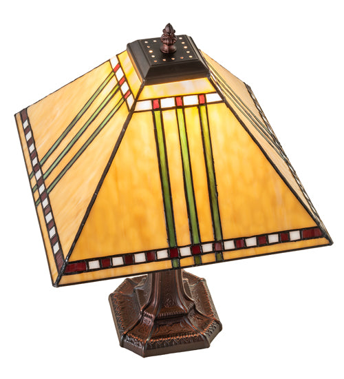Meyda Tiffany Lighting 181598 Prairie Corn One Light Table Lamp Lamp Bronze / Dark