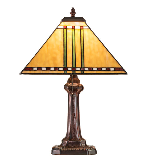 Meyda Tiffany Lighting 181598 Prairie Corn One Light Table Lamp Lamp Bronze / Dark