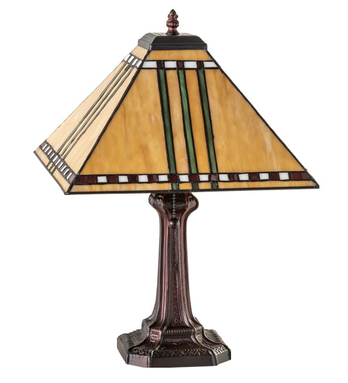 Meyda Tiffany Lighting 181598 Prairie Corn One Light Table Lamp Lamp Bronze / Dark