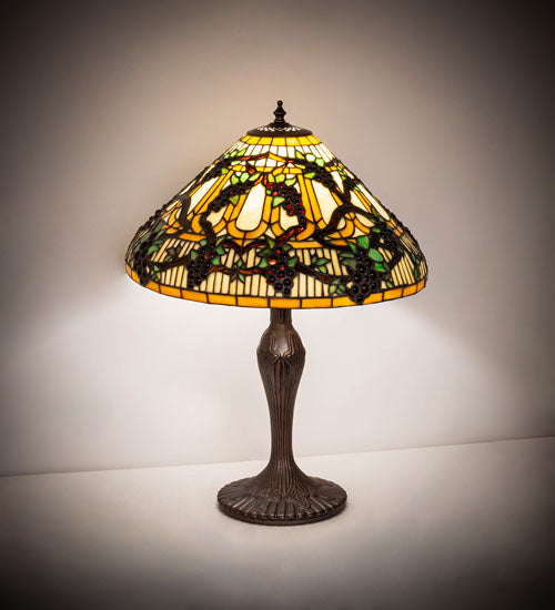 Meyda Tiffany Lighting 181599 Jeweled Grape One Light Table Lamp Lamp Bronze / Dark