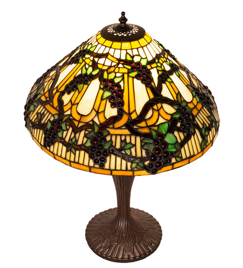 Meyda Tiffany Lighting 181599 Jeweled Grape One Light Table Lamp Lamp Bronze / Dark