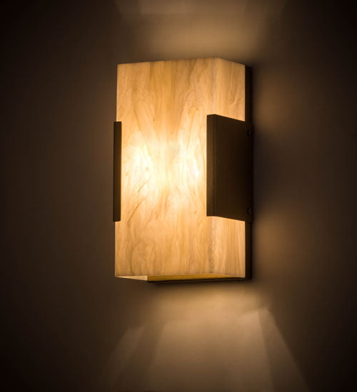 Meyda Tiffany Quadrato 181609 Wall Light - Craftsman Brown