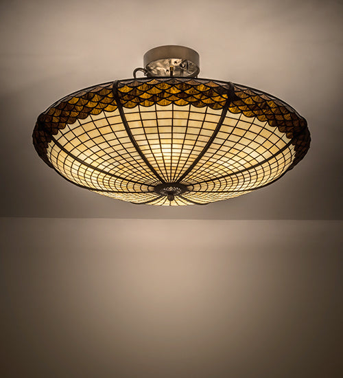 Meyda Tiffany Greenbriar Oak 181915 Pendant Light - Antique Copper