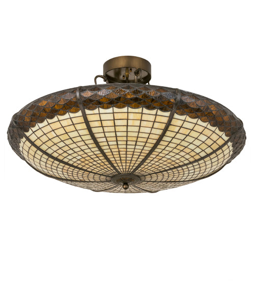Meyda Tiffany Greenbriar Oak 181915 Pendant Light - Antique Copper