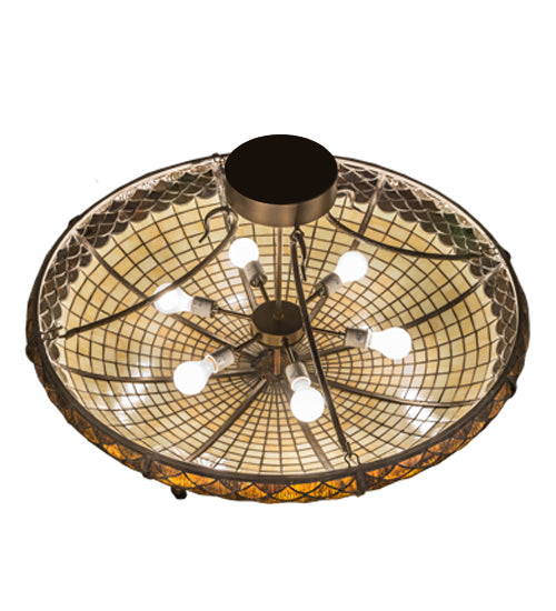 Meyda Tiffany Greenbriar Oak 181915 Pendant Light - Antique Copper