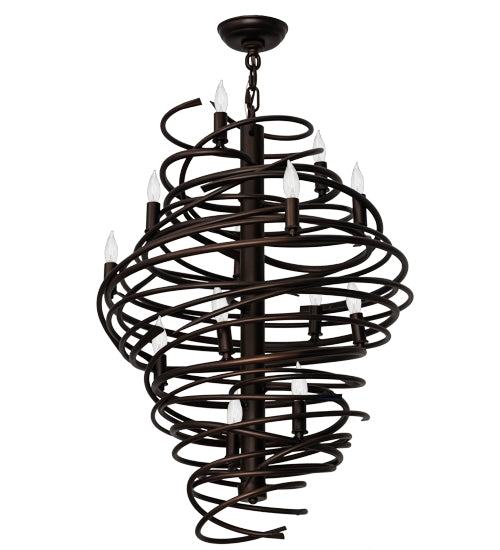 Meyda Tiffany Cyclone 181999 Chandelier Light - Mahogany Bronze