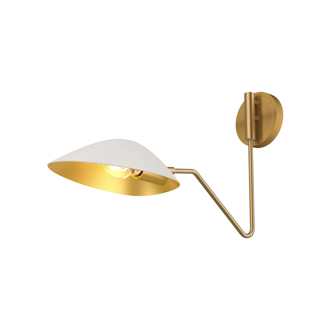 Alora Mood oscar WV550006WHAG Wall Light - Aged Gold/White