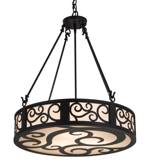 Meyda Tiffany Dean 182048 Pendant Light - Textured Black Alabaster Acrylic S/B Out