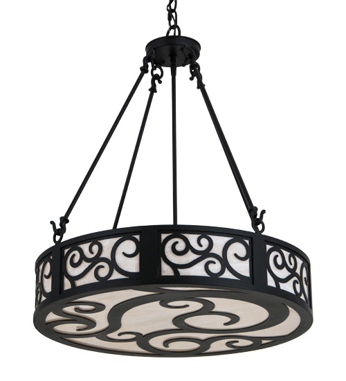 Meyda Tiffany Dean 182048 Pendant Light - Textured Black Alabaster Acrylic S/B Out