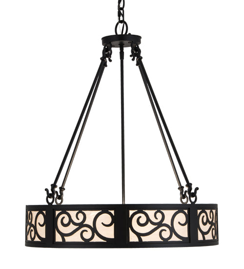 Meyda Tiffany Dean 182048 Pendant Light - Textured Black Alabaster Acrylic S/B Out