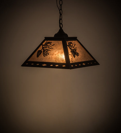 Meyda Tiffany Tiffany Roman 182082 Pendant Light - Flat Black/Silver Mica