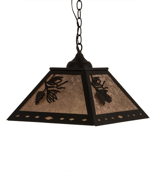 Meyda Tiffany Tiffany Roman 182082 Pendant Light - Flat Black/Silver Mica