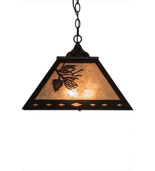 Meyda Tiffany Tiffany Roman 182082 Pendant Light - Flat Black/Silver Mica