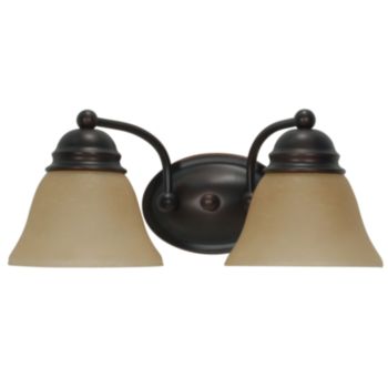 Nuvo Empire 60-1271 Bath Vanity Light 15 in. wide - Mahogany Bronze / Champagne