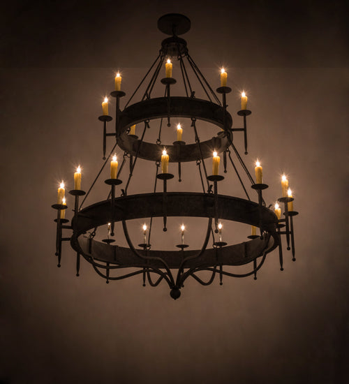 Meyda Tiffany Marta 182268 Chandelier Light - Rust,Natural Wood