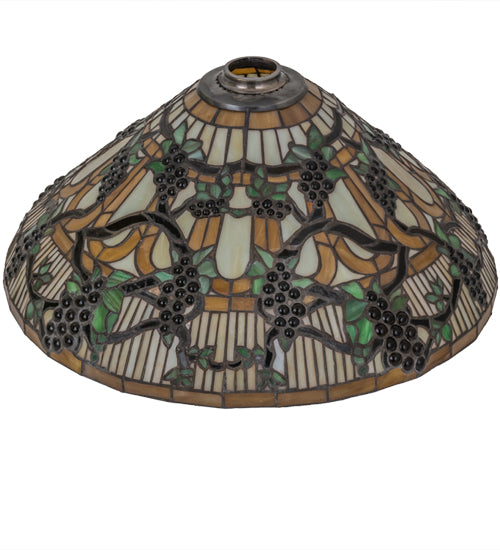 Meyda Tiffany Lighting 182492 Jeweled Grape Shade Lamp Shade Copper/Antique/Verde