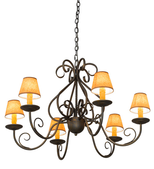 Meyda Tiffany Jenna 182593 Chandelier Light - French Bronzed